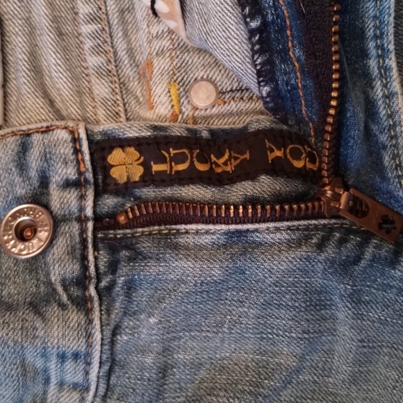 Vtg 90s Lucky Brand Jeans Juniper Flare 14/32 USA by Gene Montesano blue euc - Picture 10 of 16